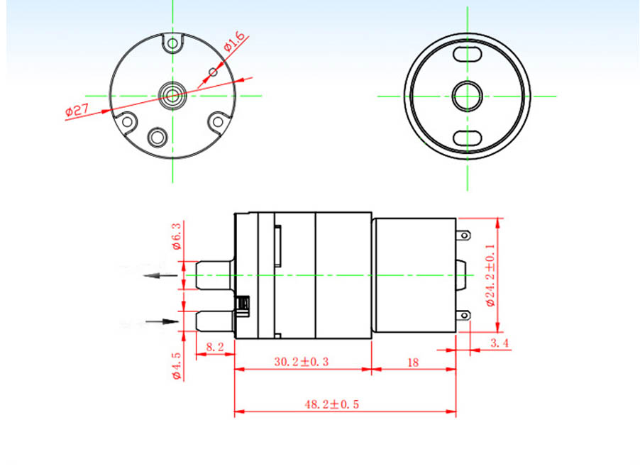 310 micro foam pump size