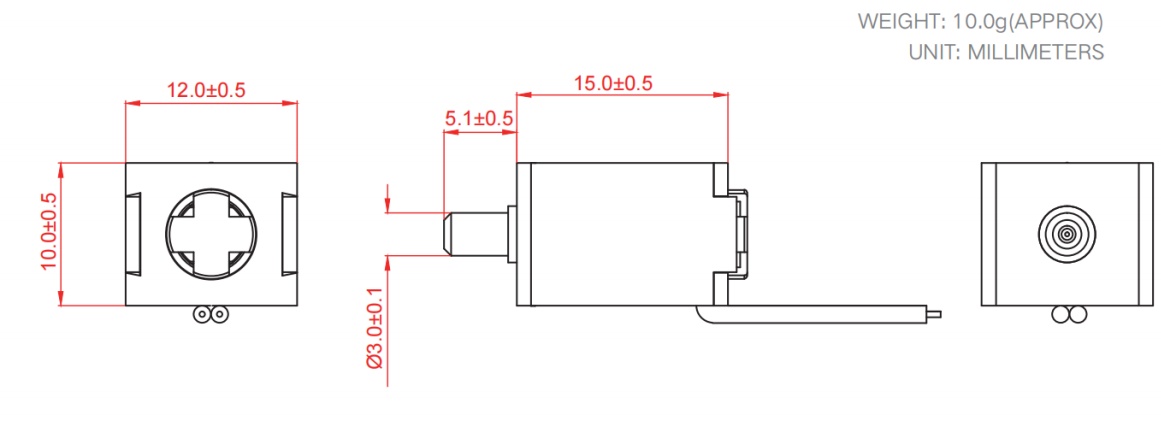 medical-micro-solenoid-valve-technical-drawing-dimensions