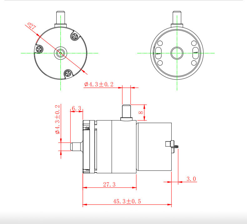Mini dc vacuum pump