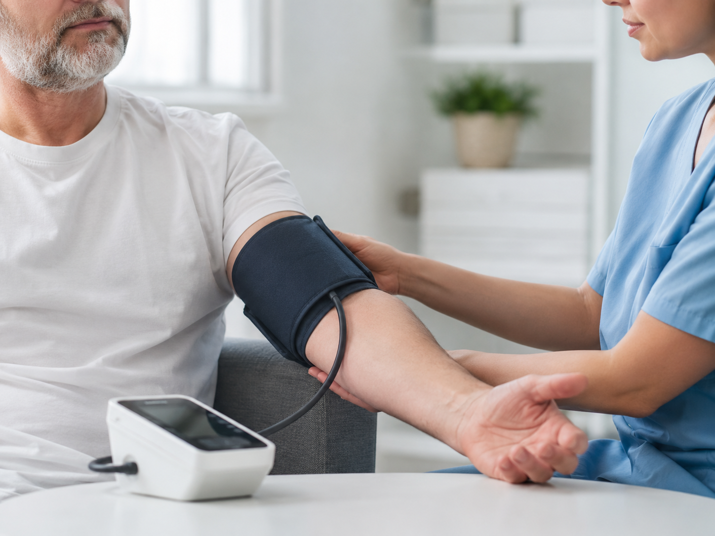 Low noise micro air pump used in a digital blood pressure monitor with an inflatable arm cuff.
