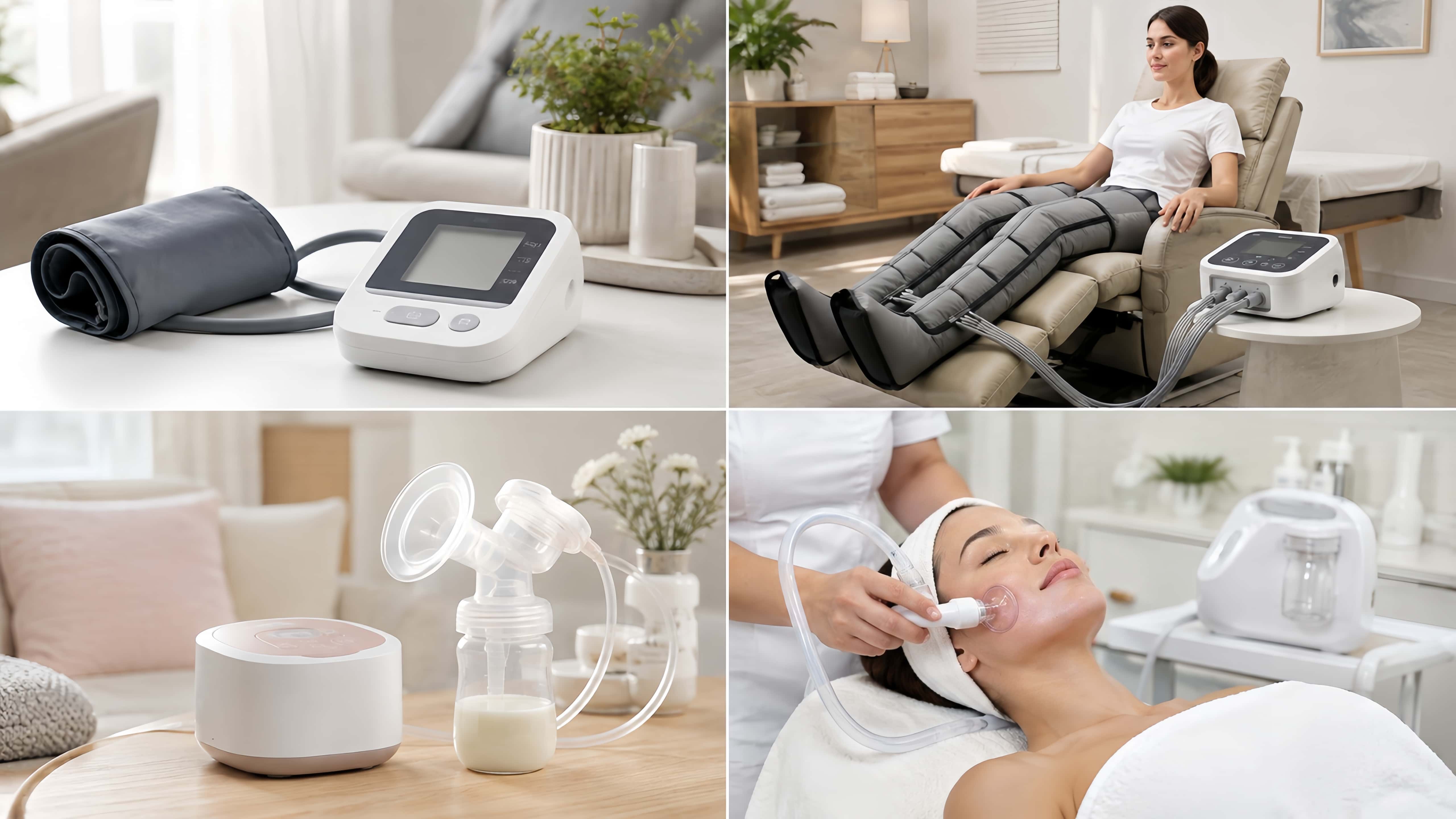 Micro pneumatic solenoid valve applications in blood pressure monitors, massage equipment, breast pumps and beauty devices