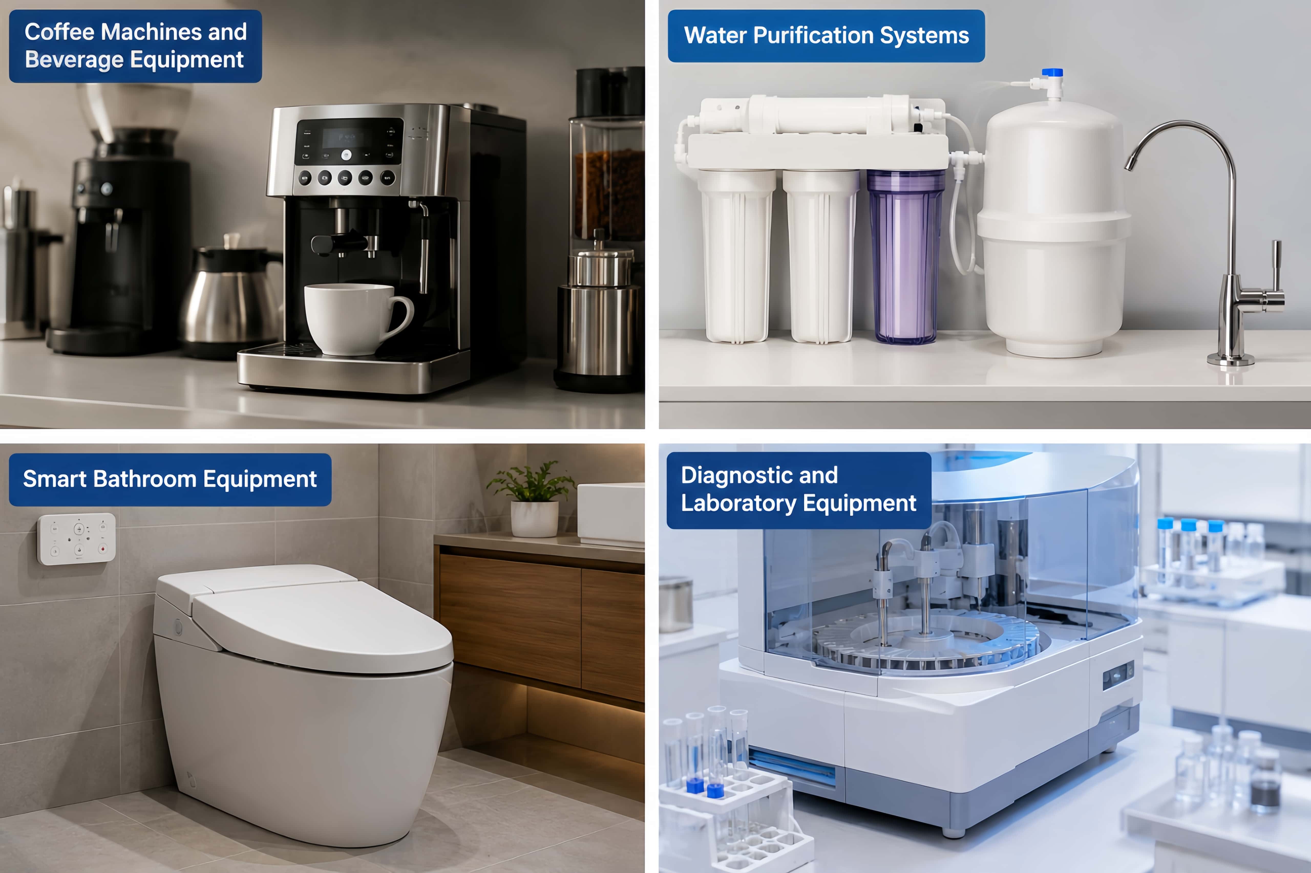 Micro water solenoid valve applications in coffee machines, water purification systems, smart bathrooms and laboratory equipment