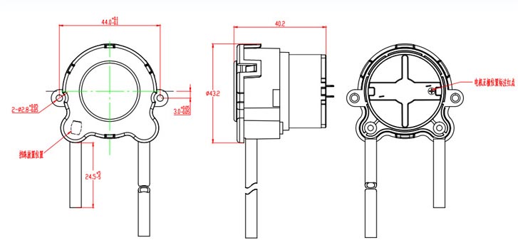 small electric water pump Specification Engineering Drawing